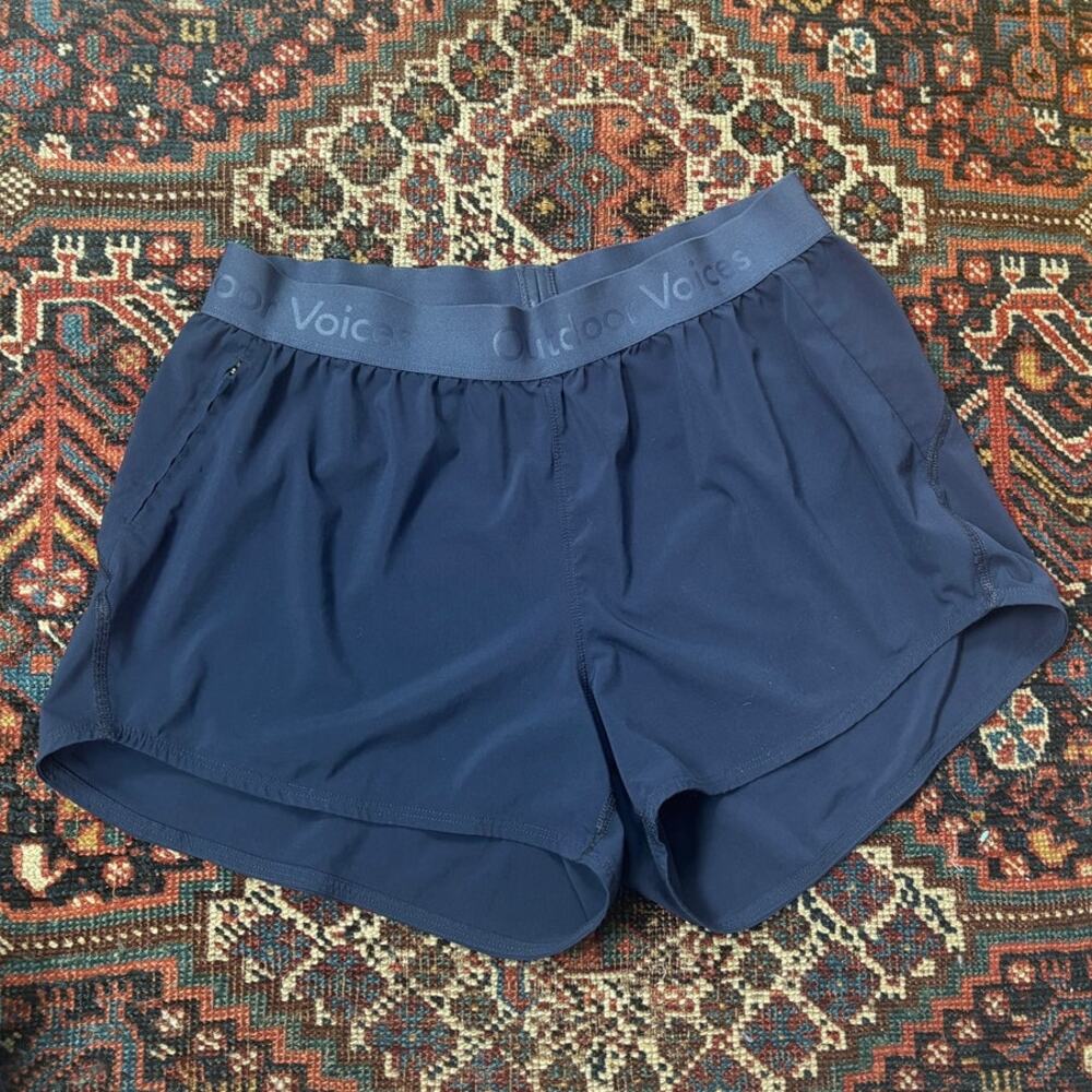 Outdoor Voices Small Blue Running Shorts